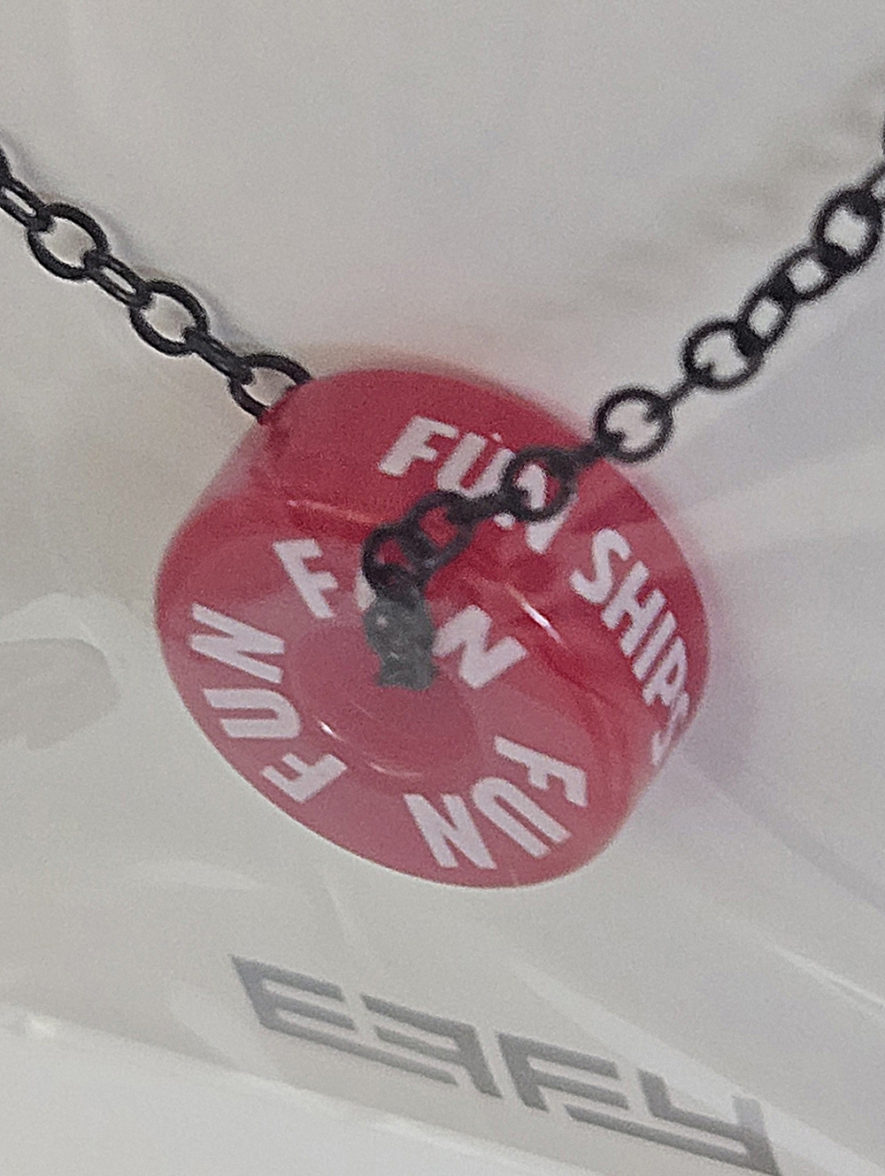 NEW EFFY Carnival Cruise Line FUN Ships Barrel Charm Pendant Souvenir Necklace